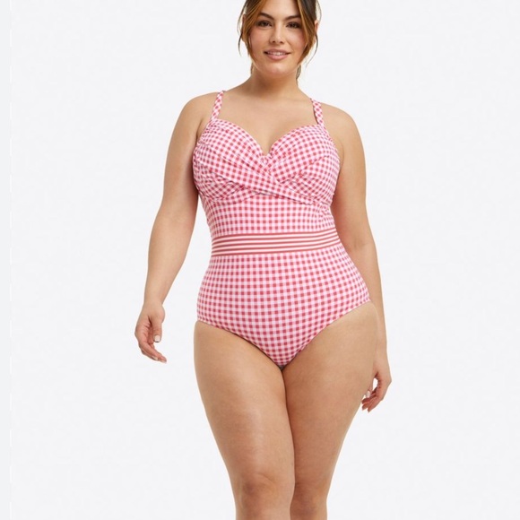 Lands' End Other - Lands End X Draper James One Piece Swimsuit Tummy Control red white size 22W NWT